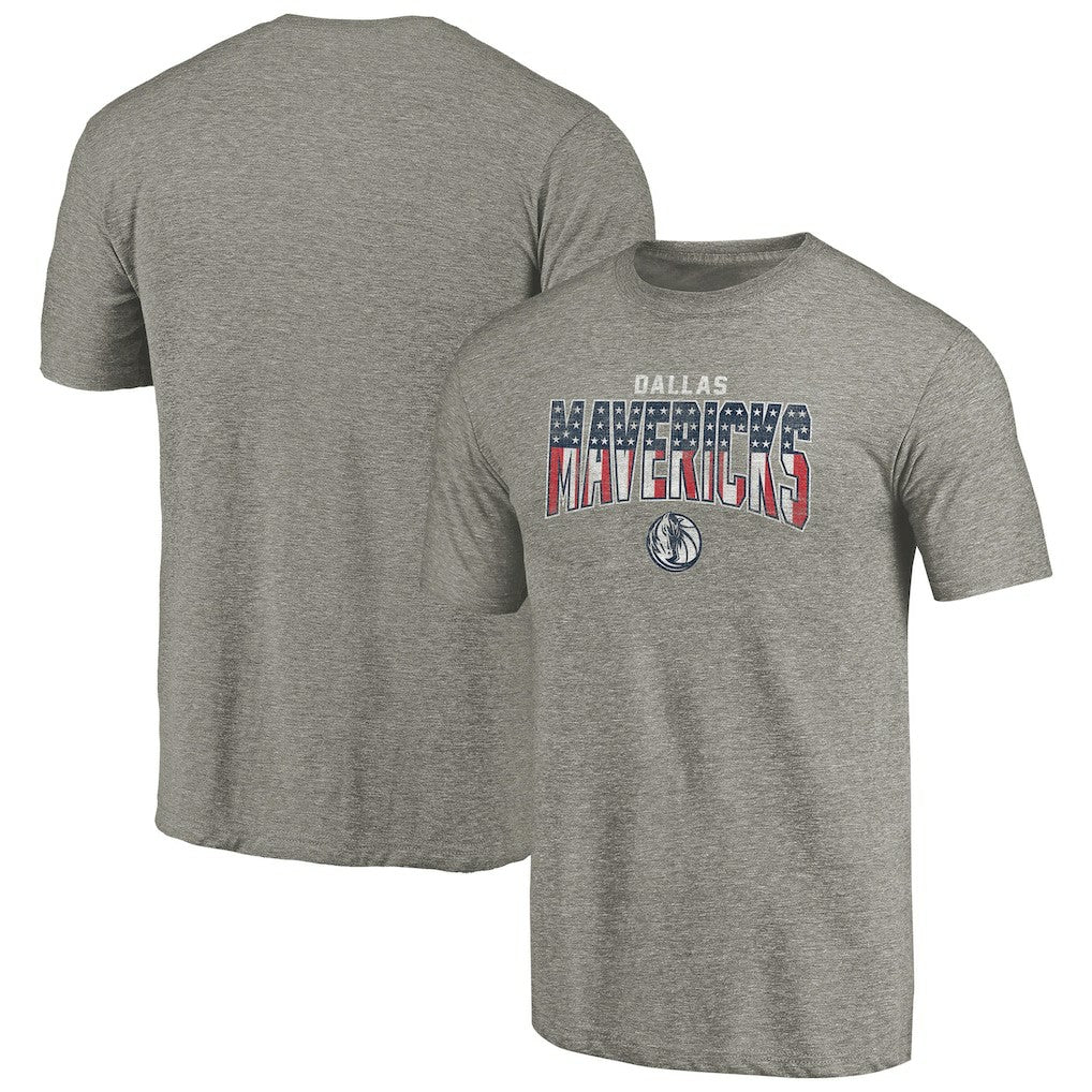 Gray Dallas Mavericks Freedom Tri-Blend T-Shirt sale | NBA