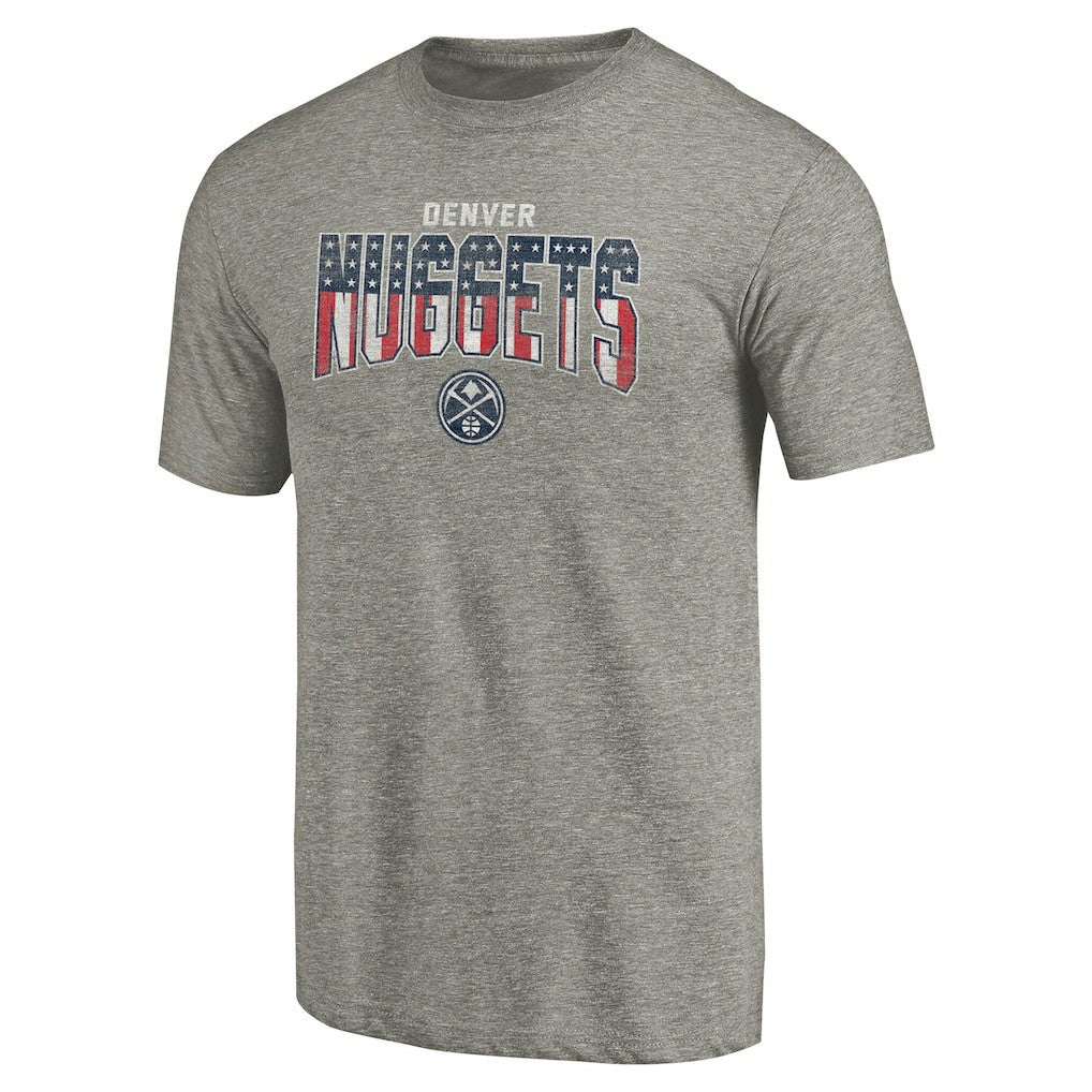 Gray Denver Nuggets Freedom Tri-Blend T-Shirt sale | NBA