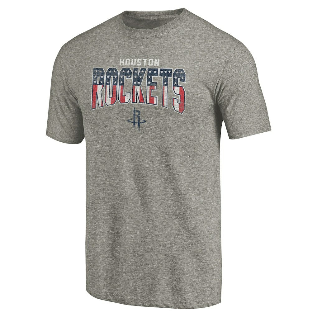 Gray Houston Rockets Freedom Tri-Blend T-Shirt | NBA