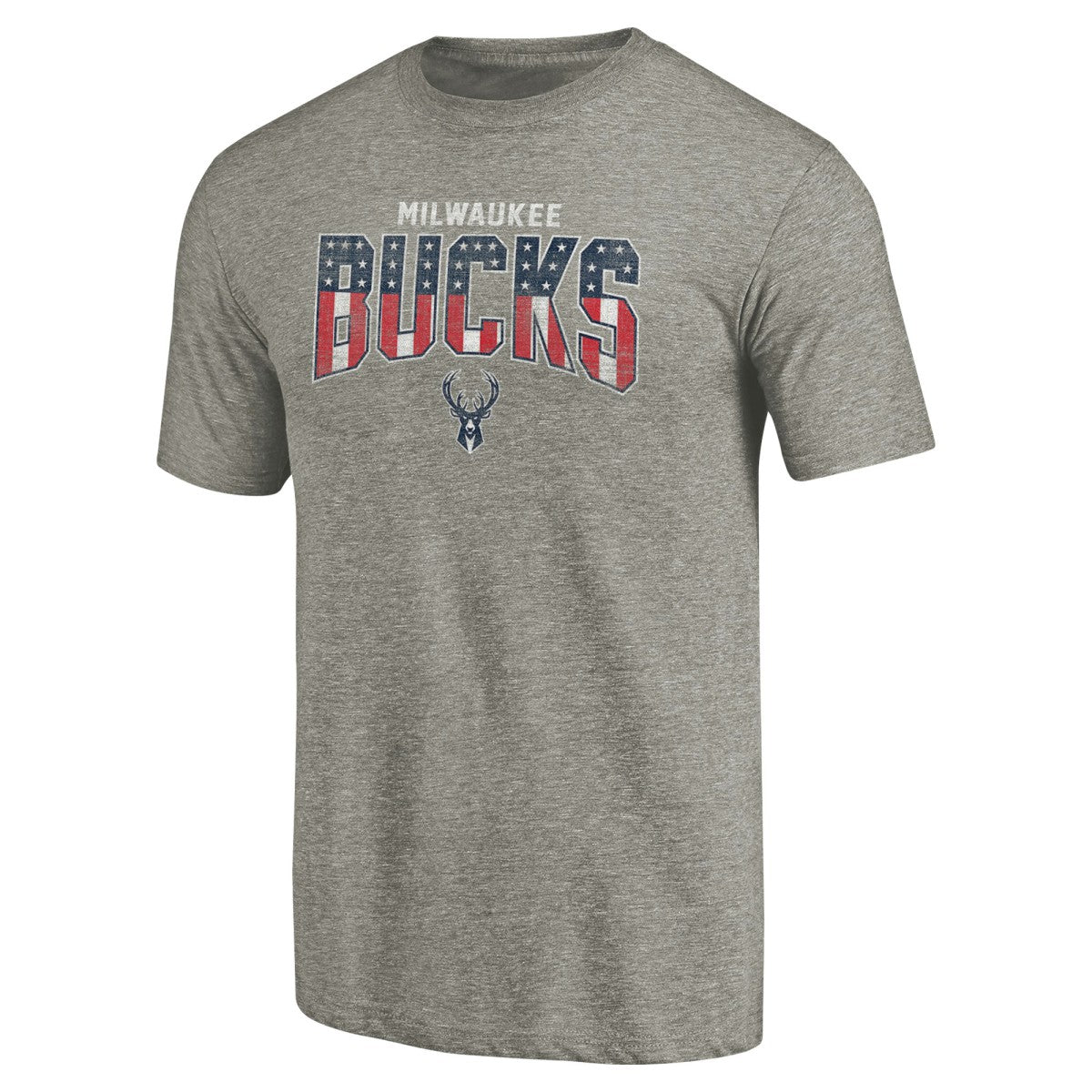 Gray Milwaukee Bucks Freedom Tri-Blend T-Shirt | NBA