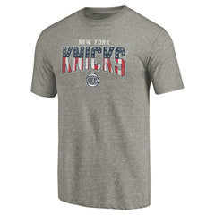 Gray New York Knicks Freedom Tri-Blend T-Shirt | NBA