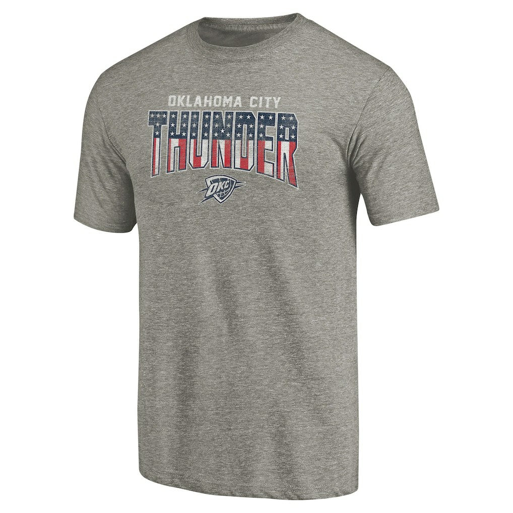 Gray Oklahoma City Thunder Freedom Tri-Blend T-Shirt | NBA