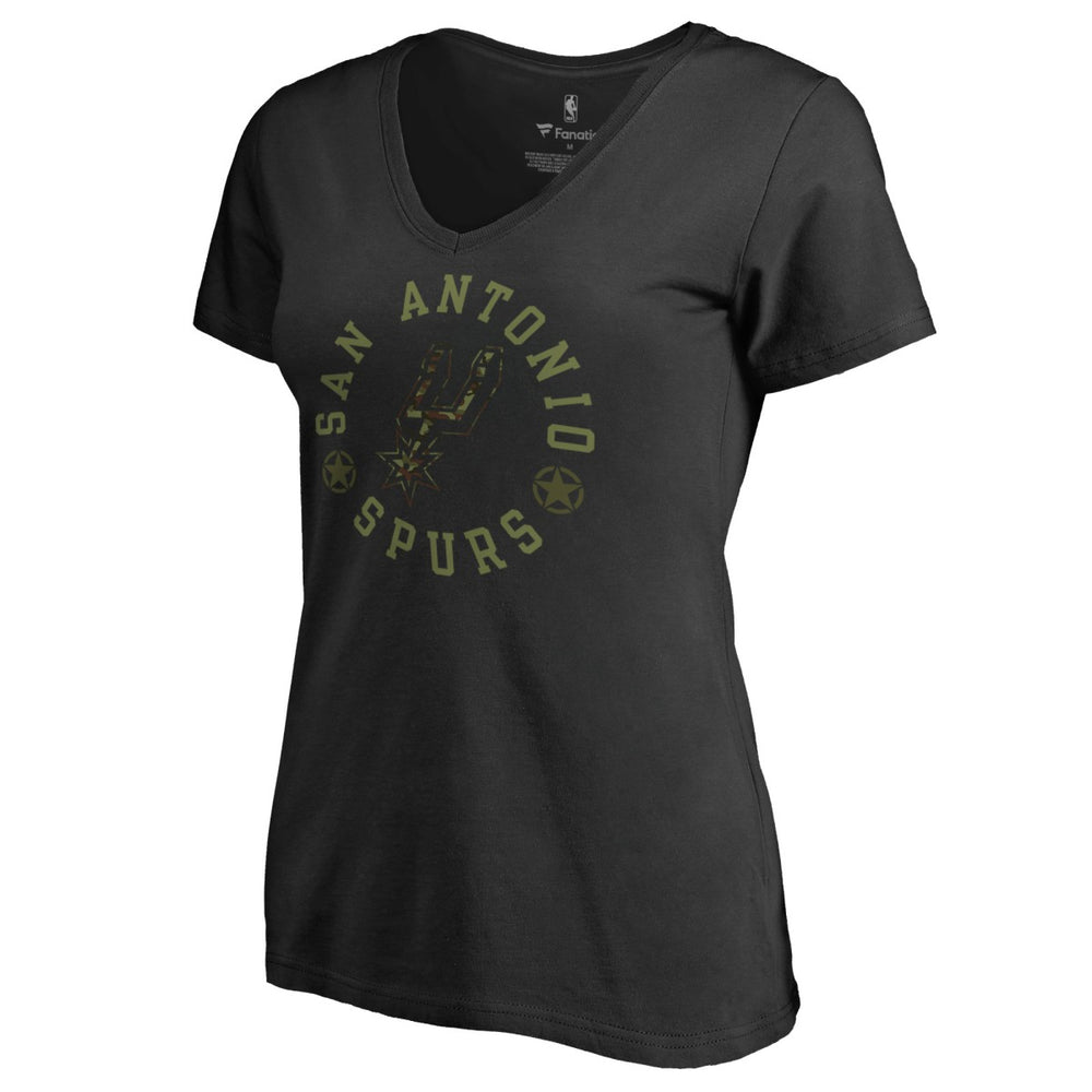 Black San Antonio Spurs Women's Liberty V-Neck T-Shirt | NBA