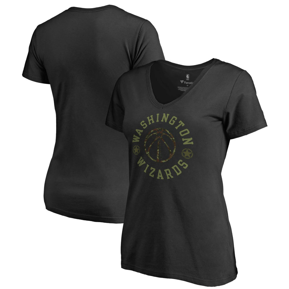 Black Washington Wizards Women's Liberty V-Neck T-Shirt | NBA