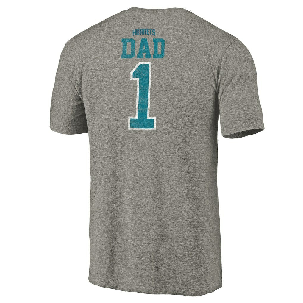 Gray Charlotte Hornets Greatest Dad Tri-Blend T-Shirt | NBA