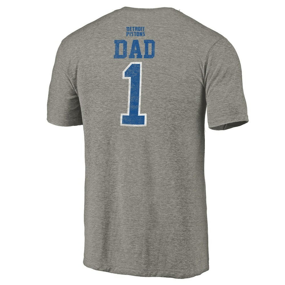 Gray Detroit Pistons Greatest Dad Tri-Blend T-Shirt sale | NBA