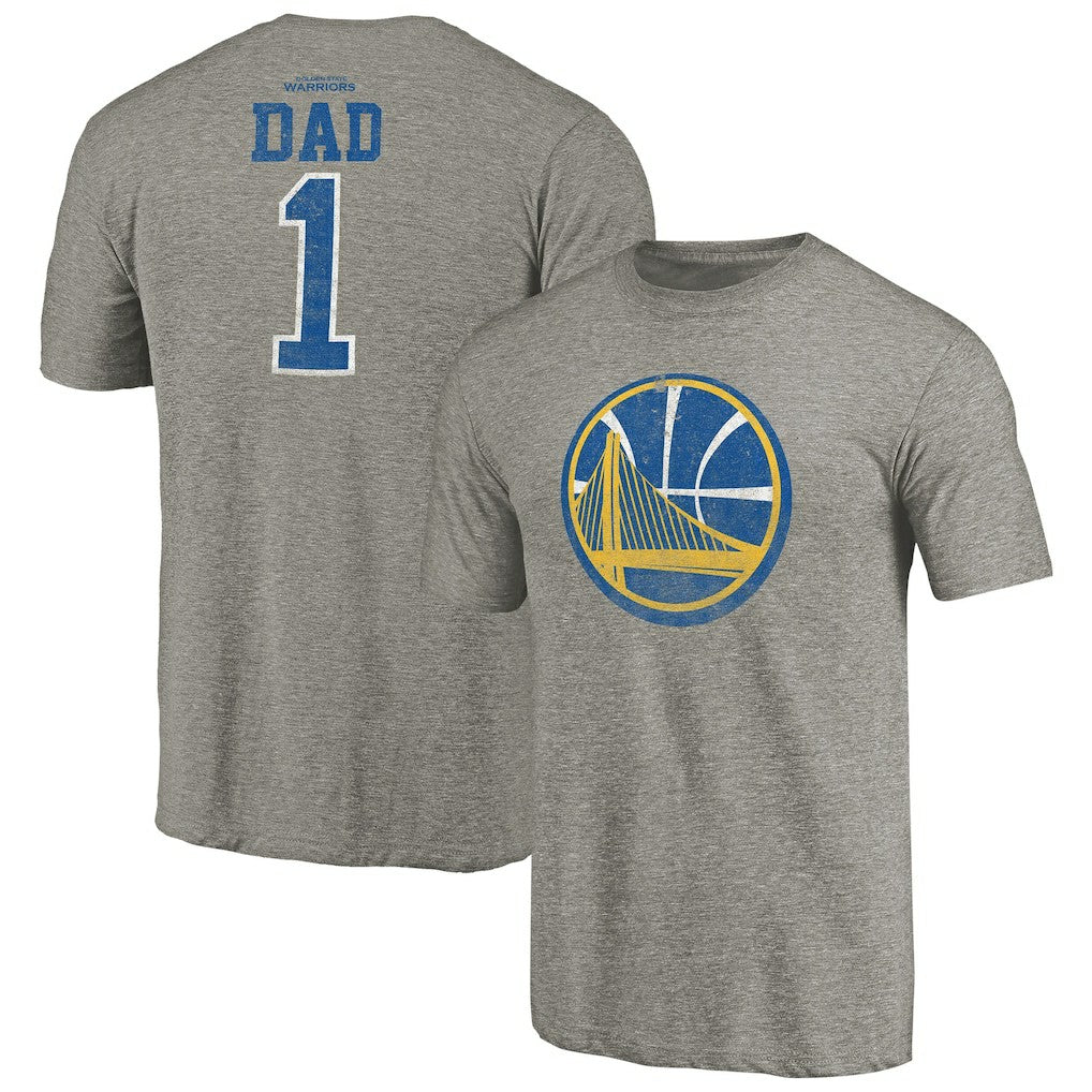 Gray Golden State Warriors Greatest Dad Tri-Blend T-Shirt sale | NBA