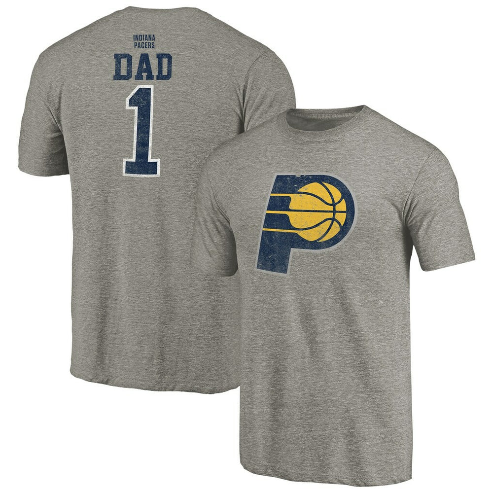 Gray Indiana Pacers Greatest Dad Tri-Blend T-Shirt | NBA