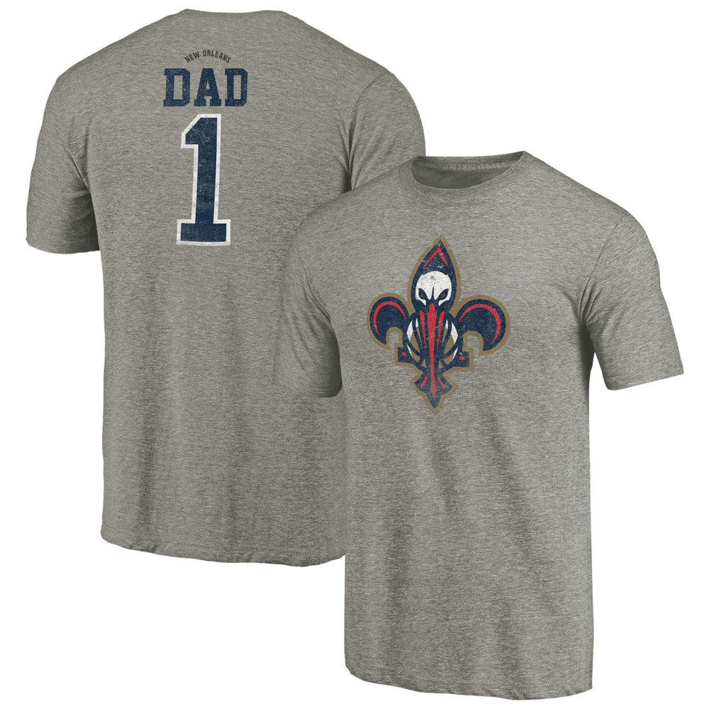 Gray New Orleans Pelicans Greatest Dad Tri-Blend T-Shirt | NBA