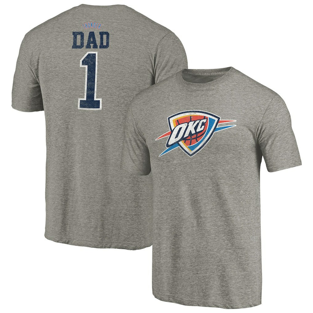 Gray Oklahoma City Thunder Greatest Dad Tri-Blend T-Shirt | NBA