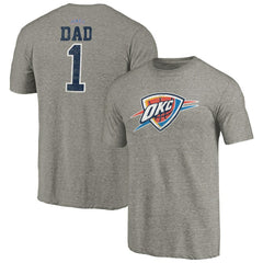 Gray Oklahoma City Thunder Greatest Dad Tri-Blend T-Shirt | NBA