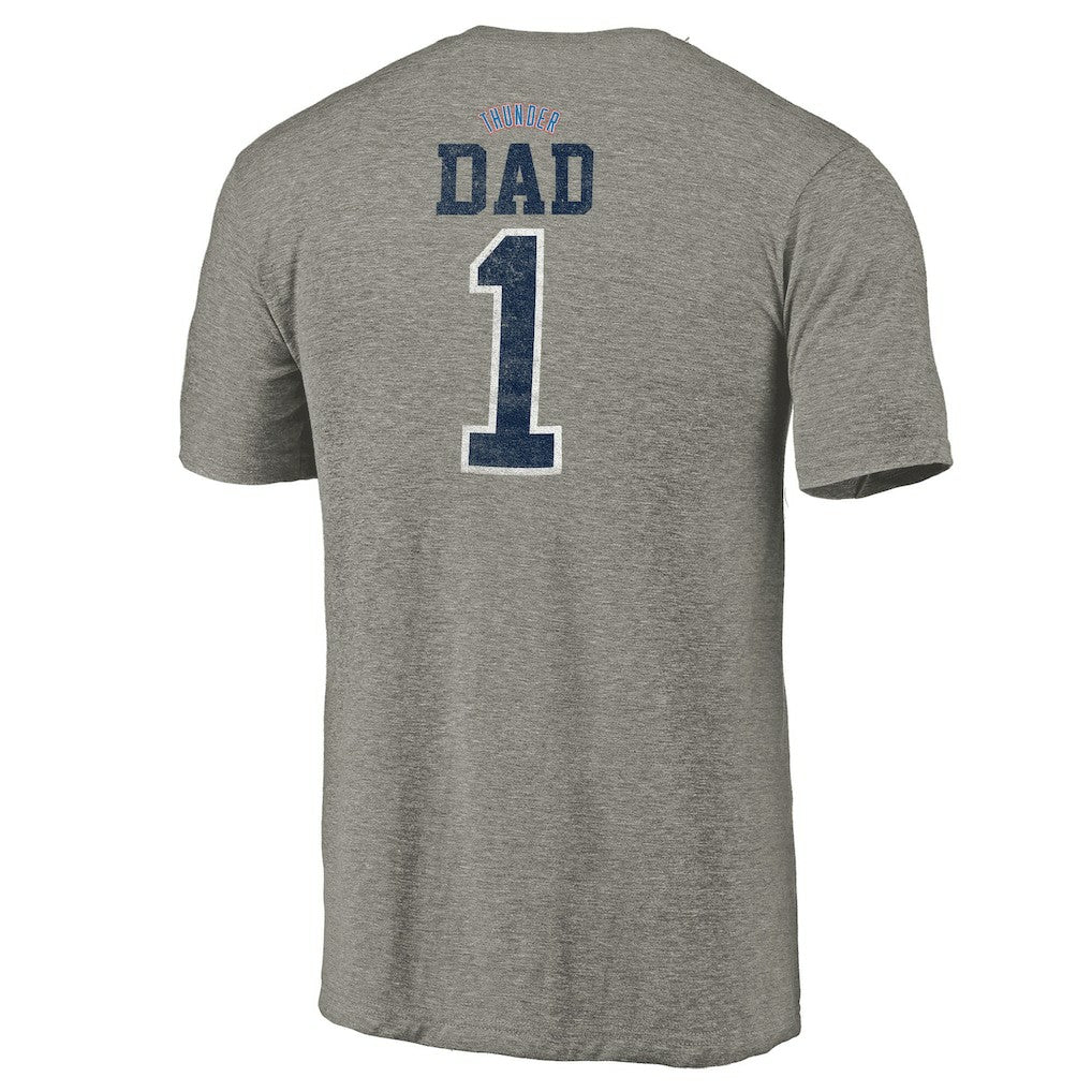 Gray Oklahoma City Thunder Greatest Dad Tri-Blend T-Shirt | NBA