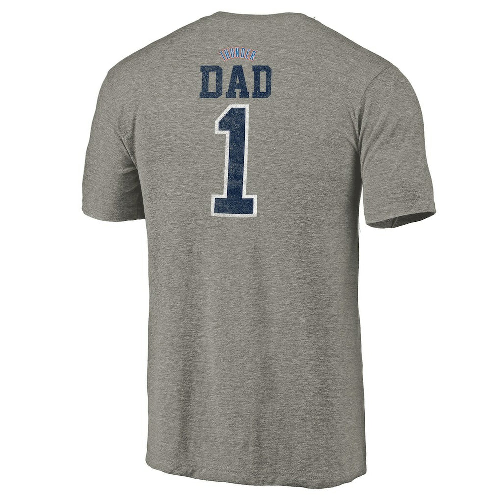 Gray Oklahoma City Thunder Greatest Dad Tri-Blend T-Shirt | NBA