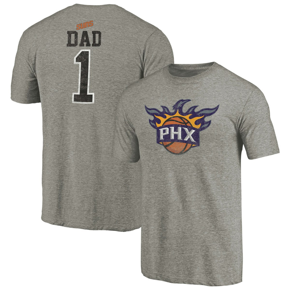 Gray Phoenix Suns Greatest Dad Tri-Blend T-Shirt | NBA