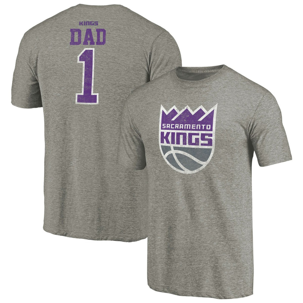 Gray Sacramento Kings Greatest Dad Tri-Blend T-Shirt | NBA