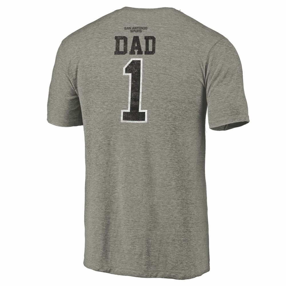 Gray San Antonio Spurs Greatest Dad Tri-Blend T-Shirt | NBA