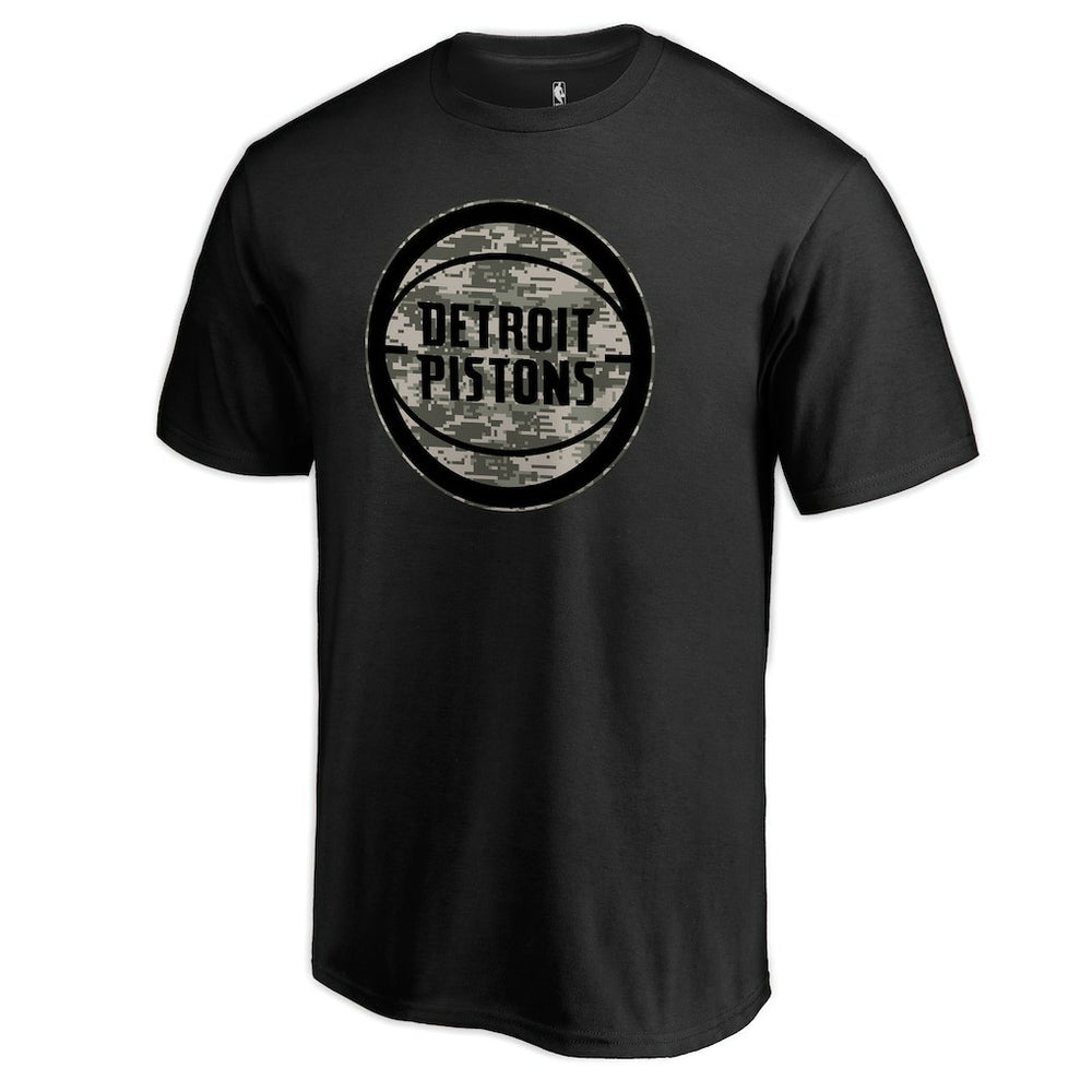 Black Detroit Pistons Cloak Camo T-Shirt sale | NBA