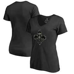 Black New Orleans Pelicans Women's Cloak Camo V-Neck T-Shirt | NBA