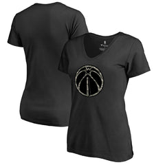 Black Washington Wizards Women's Cloak Camo V-Neck T-Shirt | NBA