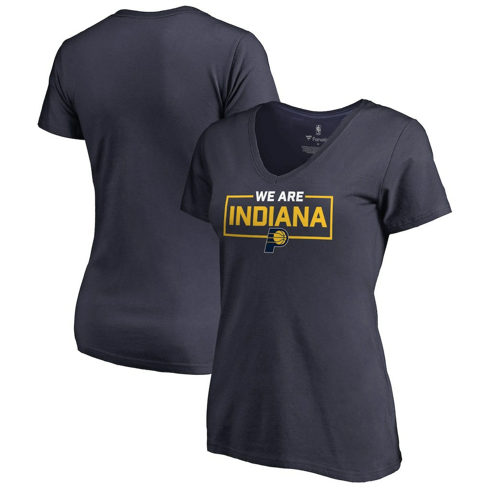 Navy Indiana Pacers Women's We Are Iconic Collection V-Neck T-Shirt | NBA