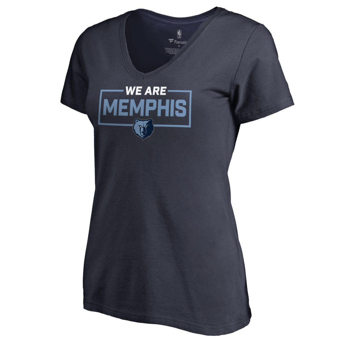 Navy Memphis Grizzlies Women's We Are Iconic Collection V-Neck T-Shirt | NBA