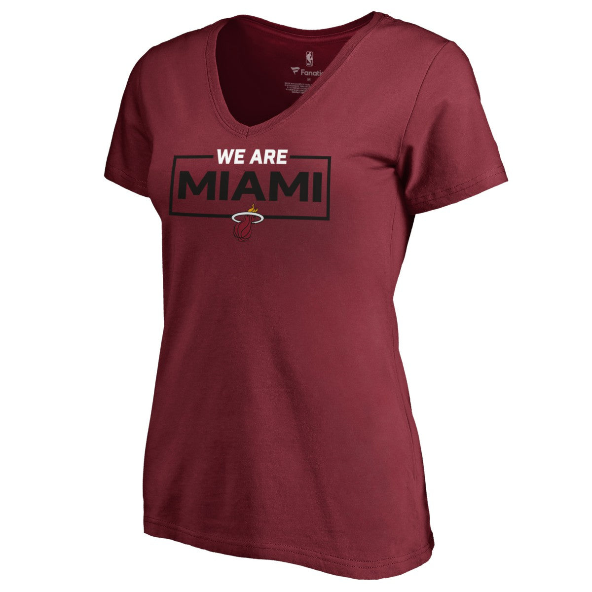 Red Miami Heat Women's We Are Iconic Collection V-Neck T-Shirt | NBA