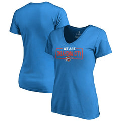 Blue Oklahoma City Thunder Women's We Are Iconic Collection V-Neck T-Shirt | NBA