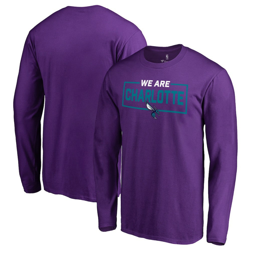 Purple Charlotte Hornets We Are Iconic Collection Long Sleeve T-Shirt | NBA