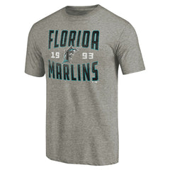 Florida Marlins Cooperstown Collection Vintage Antique Stack Tri-Blend T-Shirt - MLB T-shirts