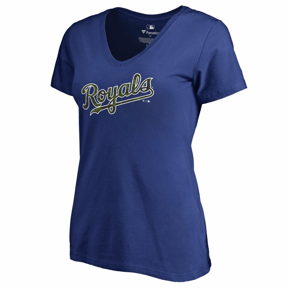 Kansas City Royals Women's Armed Forces Wordmark T-Shirt - MLB T-shirts