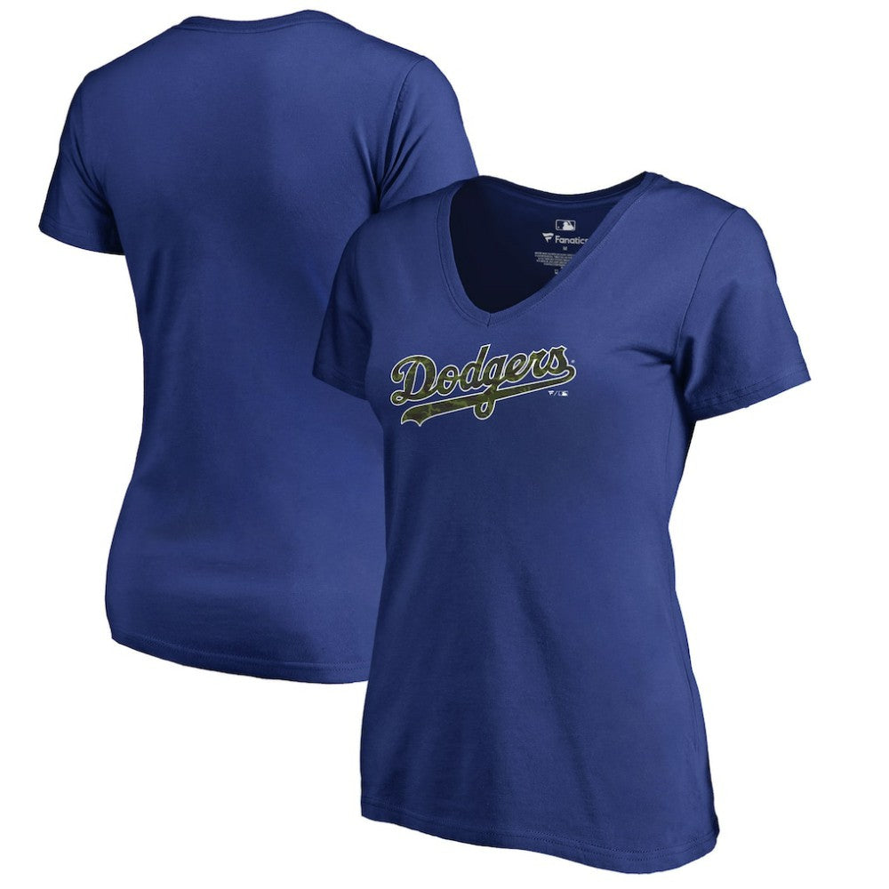 Los Angeles Dodgers Women's Armed Forces Wordmark T-Shirt - MLB T-shirts