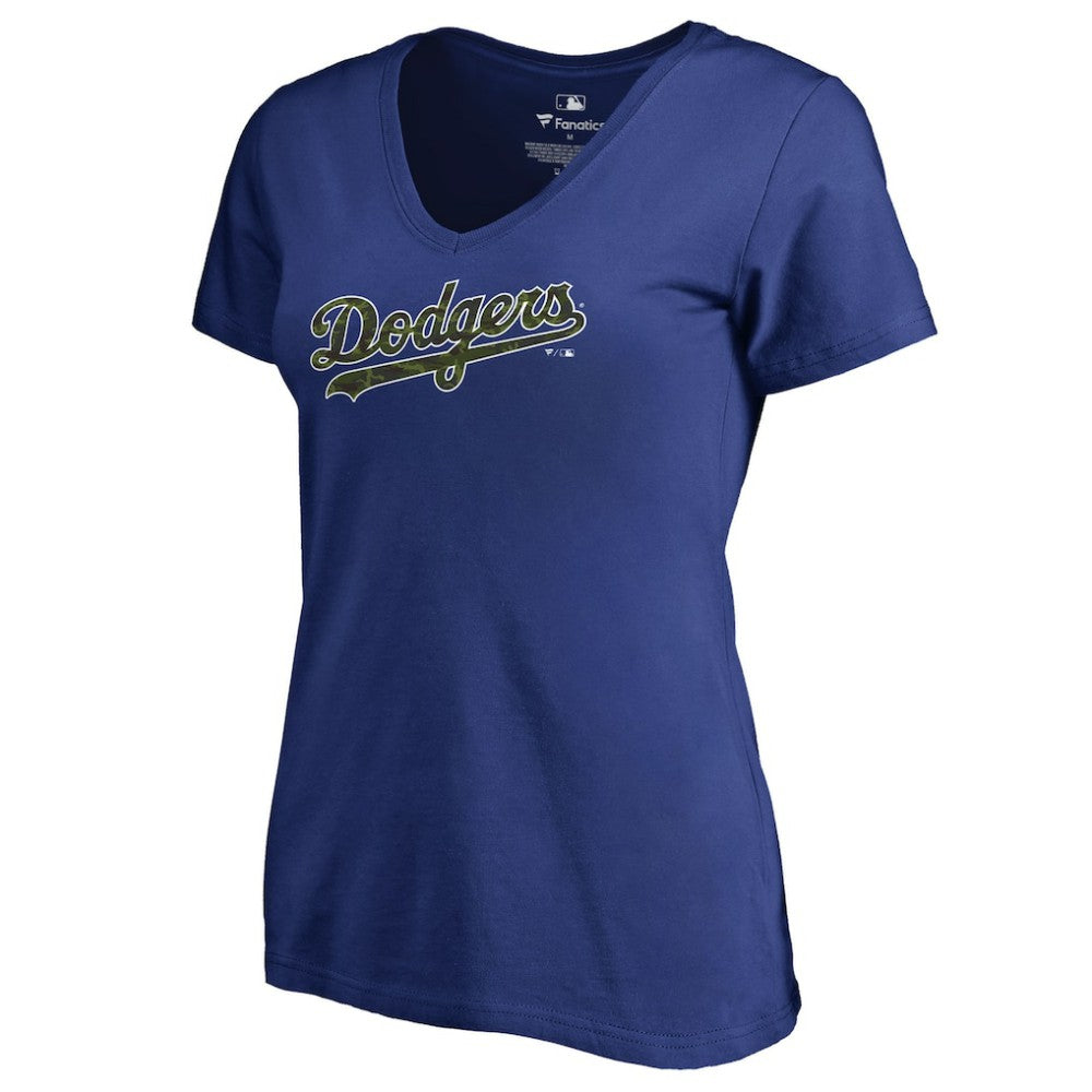 Los Angeles Dodgers Women's Armed Forces Wordmark T-Shirt - MLB T-shirts