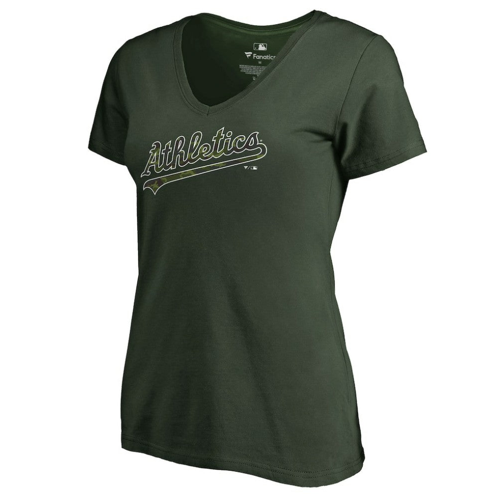 Athletics Women's Armed Forces Wordmark T-Shirt - MLB T-shirts