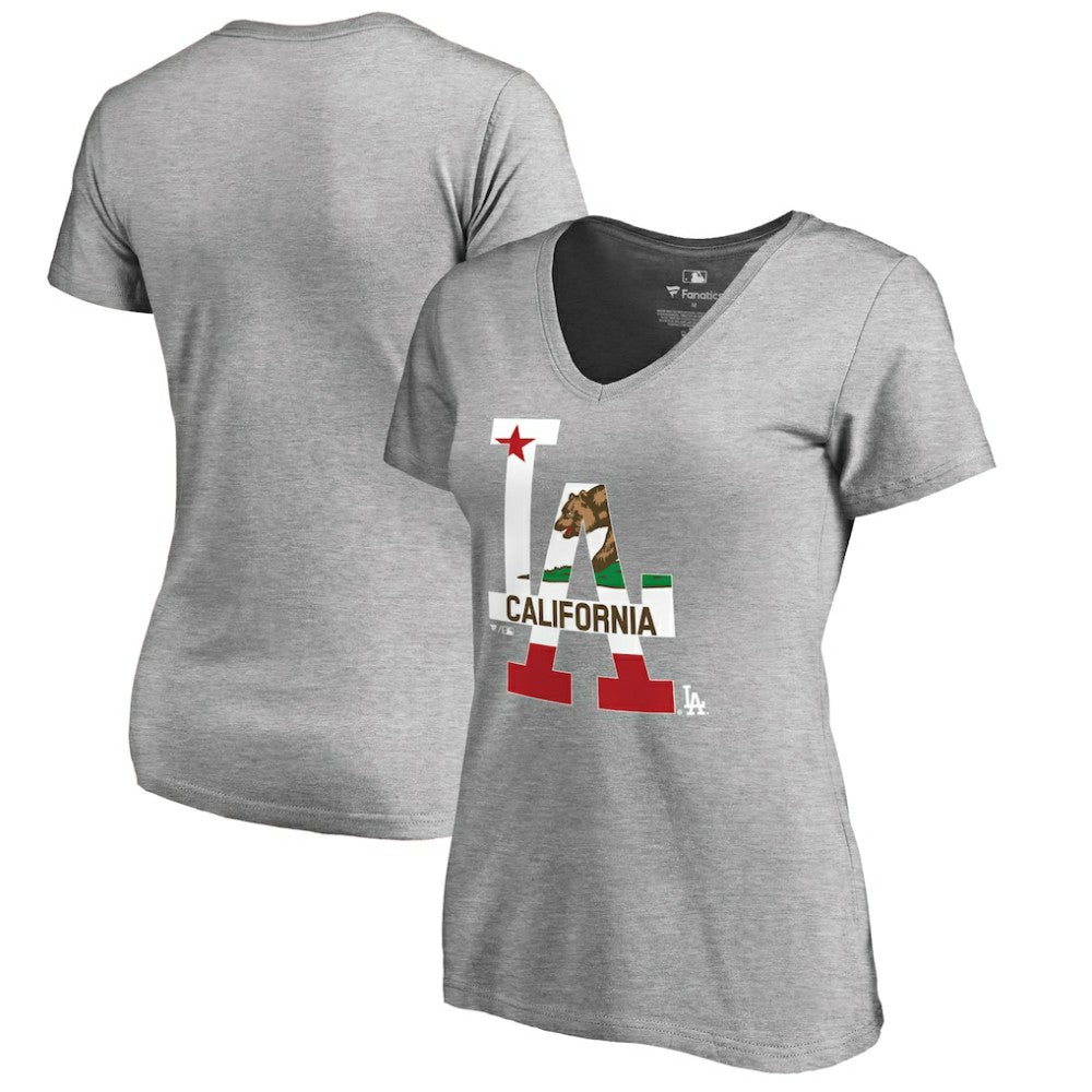 Los Angeles Dodgers Women's Hometown Collection Cali Flag T-Shirt - MLB T-shirts