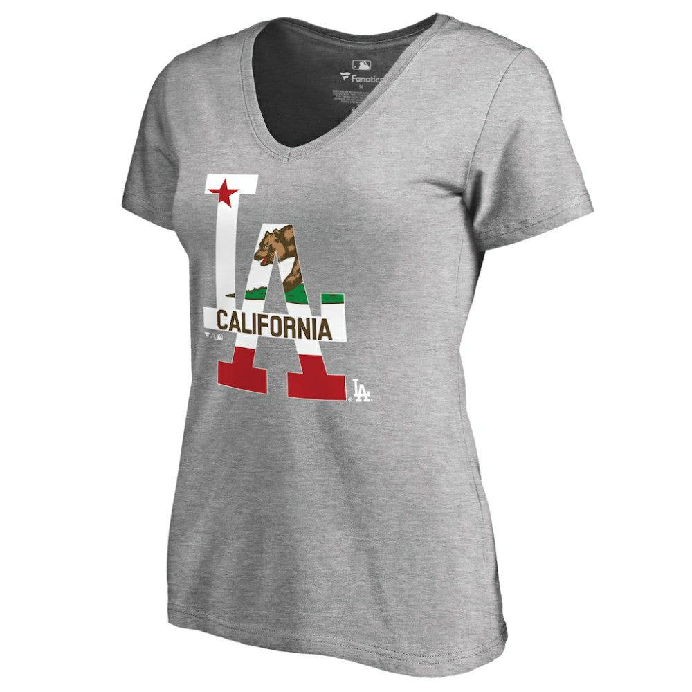 Los Angeles Dodgers Women's Hometown Collection Cali Flag T-Shirt - MLB T-shirts