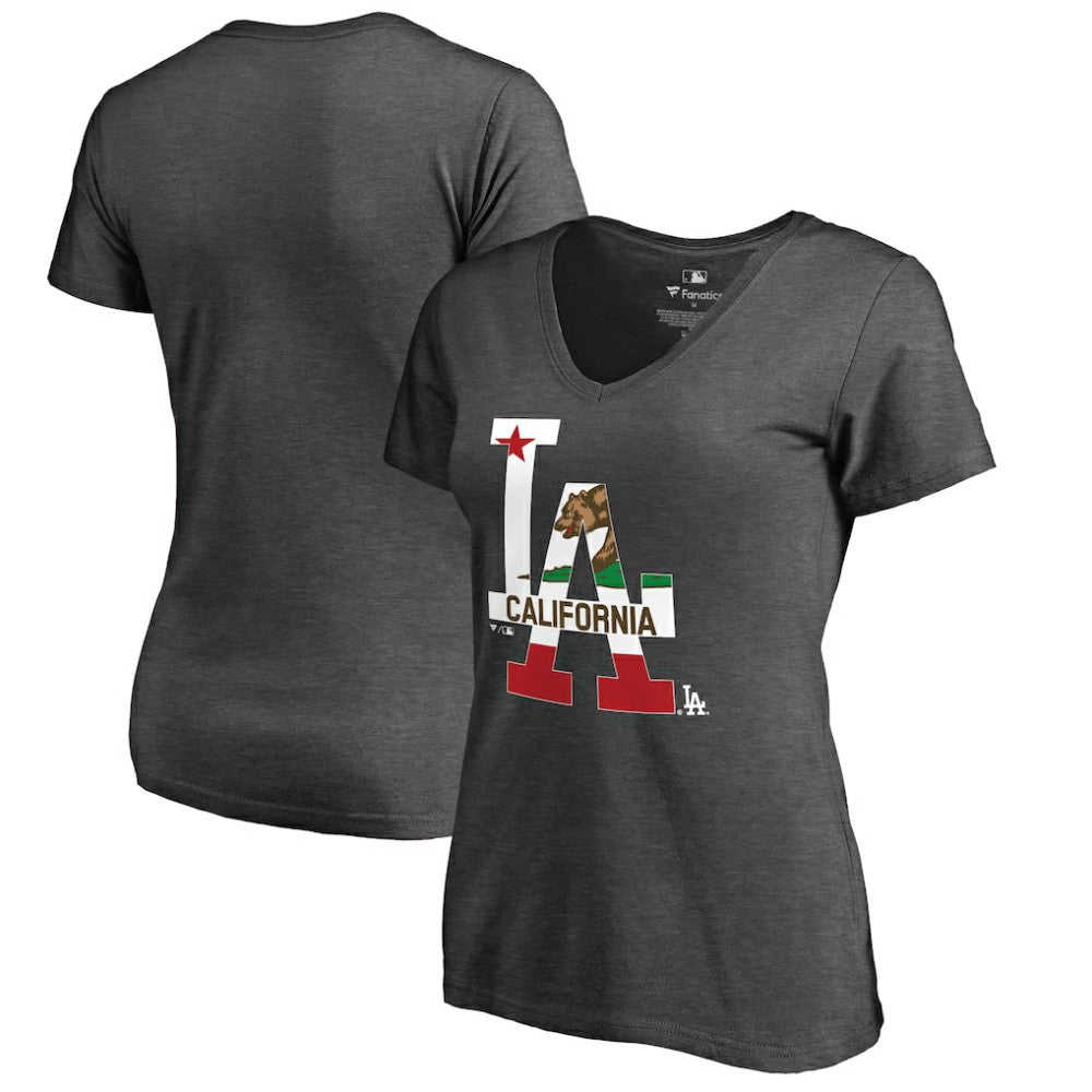 Los Angeles Dodgers Women's Hometown Collection Cali Flag T-Shirt - MLB T-shirts
