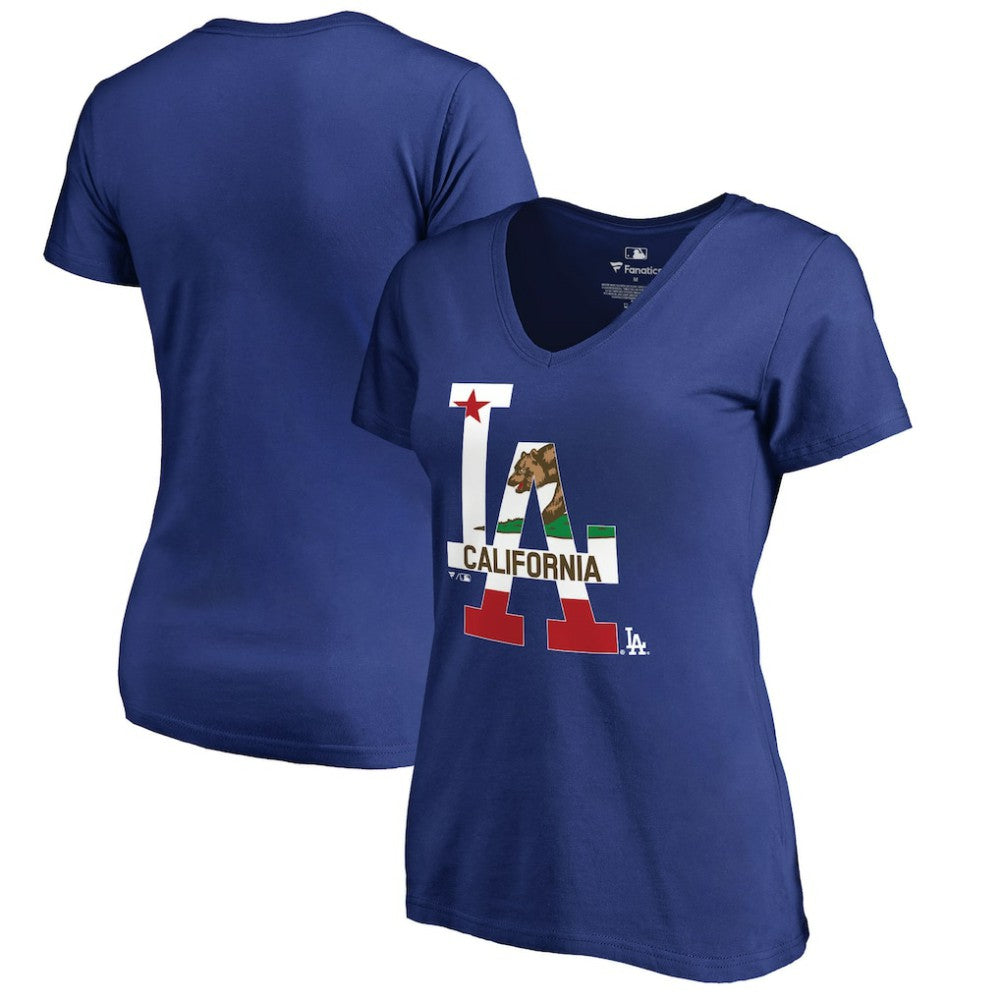 Los Angeles Dodgers Women's Hometown Collection Cali Flag T-Shirt - MLB T-shirts