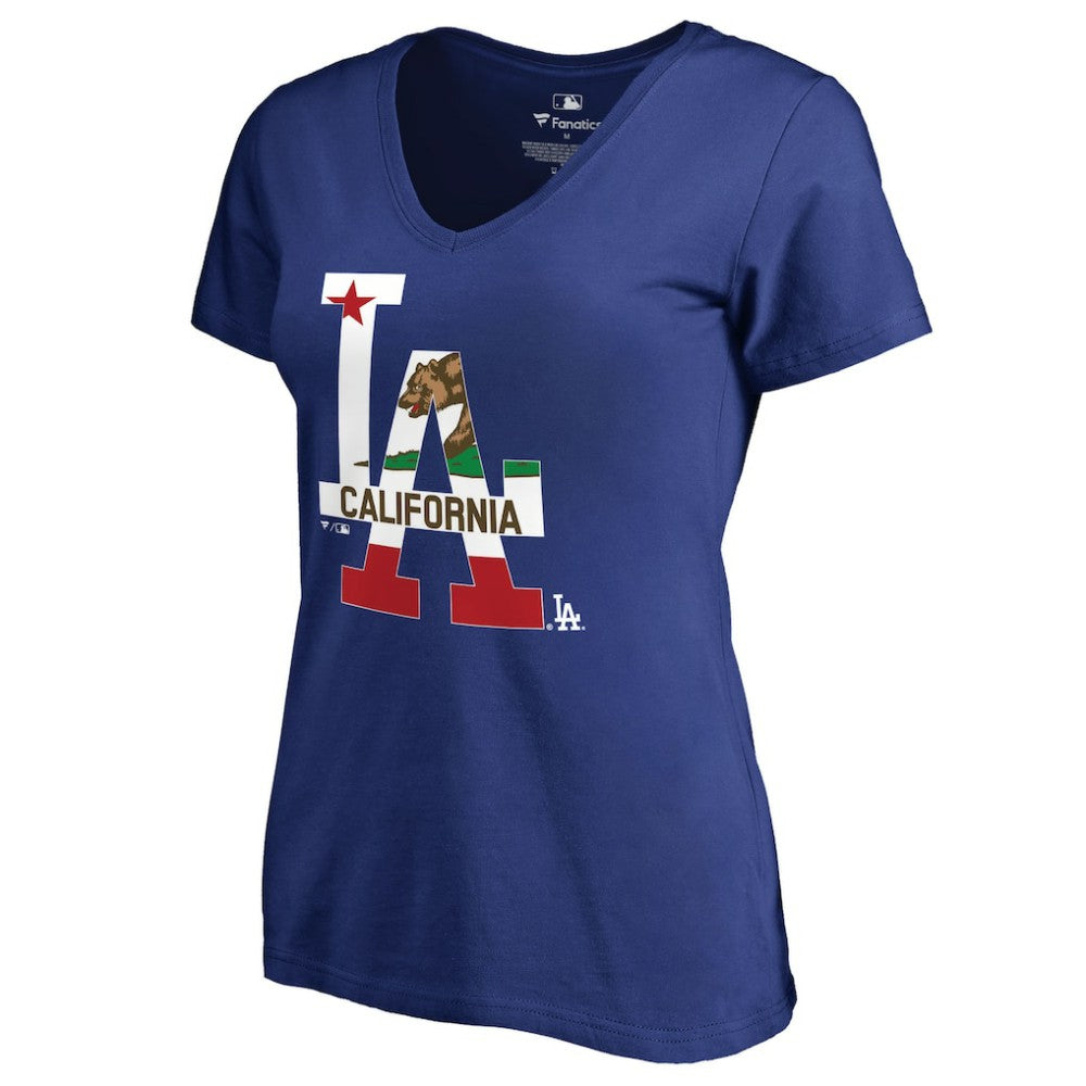 Los Angeles Dodgers Women's Hometown Collection Cali Flag T-Shirt - MLB T-shirts