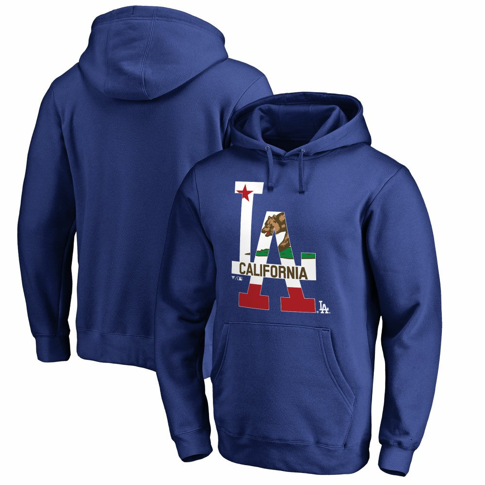 Los Angeles Dodgers Hometown Collection Cali Flag Pullover Hoodie - MLB Hoodies