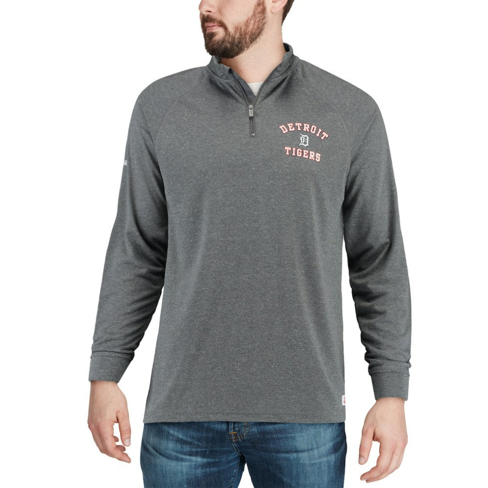 Detroit Tigers Stitches Team Raglan Quarter-Zip Pullover Jacket - MLB Jackets