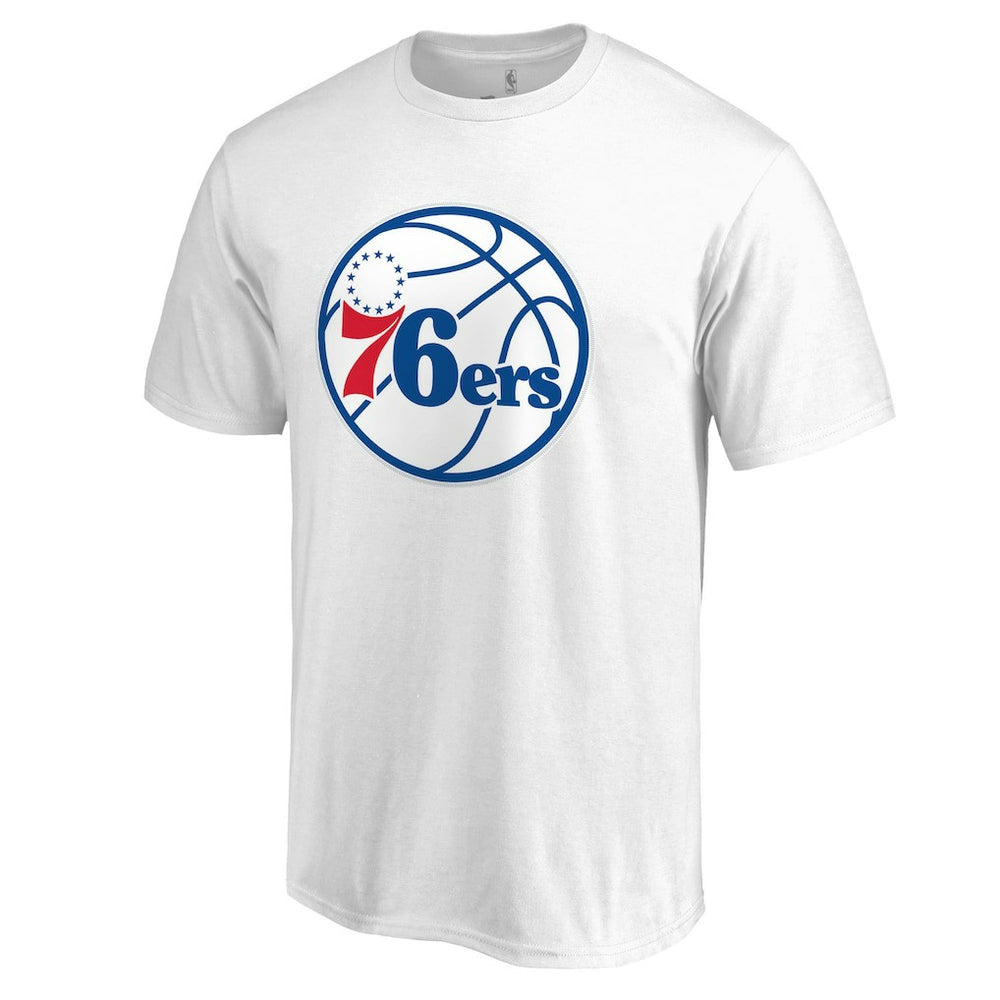 White Joel Embiid Philadelphia 76ers Backer Name & Number T-Shirt | NBA