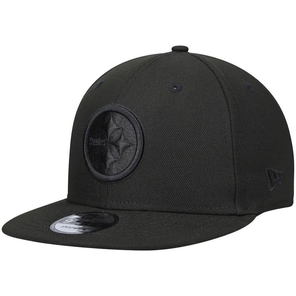 Pittsburgh Steelers Black On Black 9FIFTY Adjustable Hat | NFL New