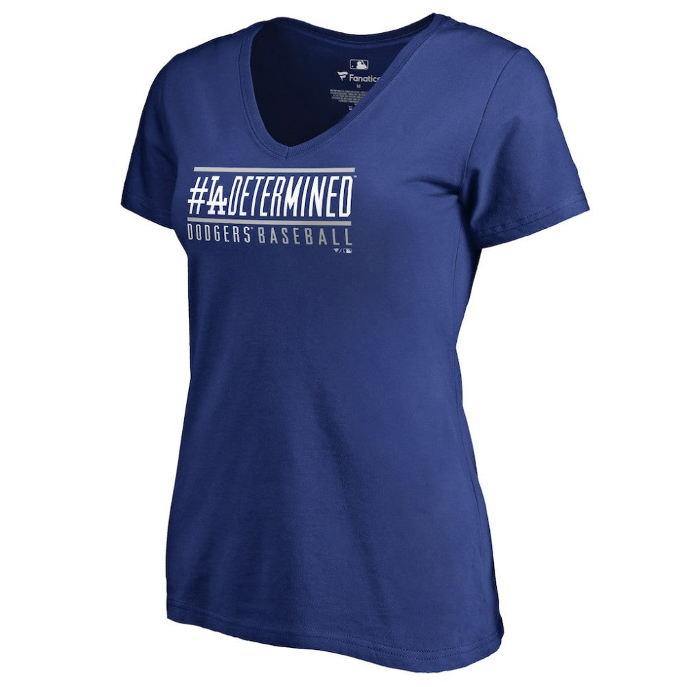 Los Angeles Dodgers Women's Hometown Collection Determined V-Neck T-Shirt - MLB T-shirts