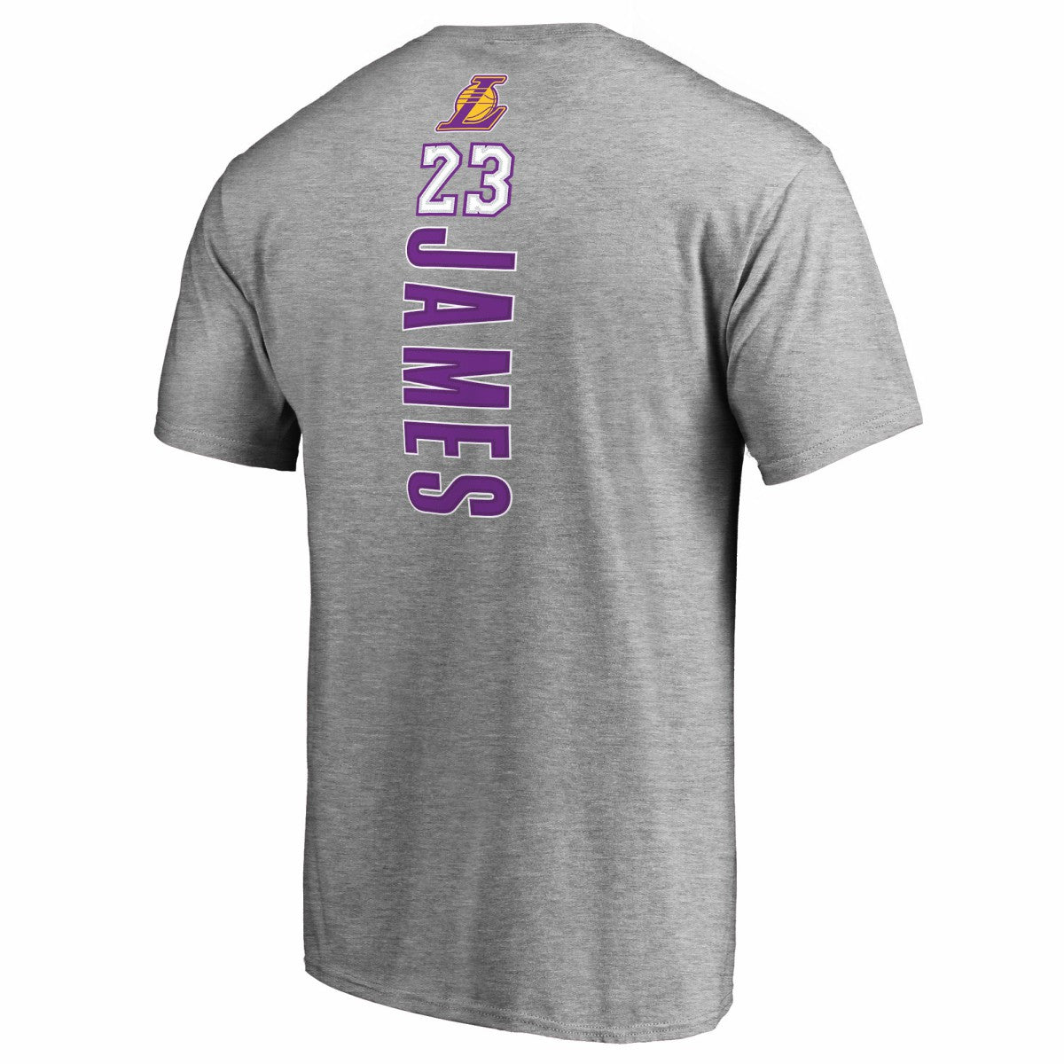 Heather Gray LeBron James Los Angeles Lakers Backer Name & Number T-Shirt | NBA