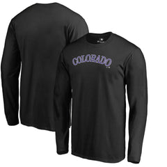 Colorado Rockies Team Wordmark Long Sleeve T-Shirt - MLB T-shirts