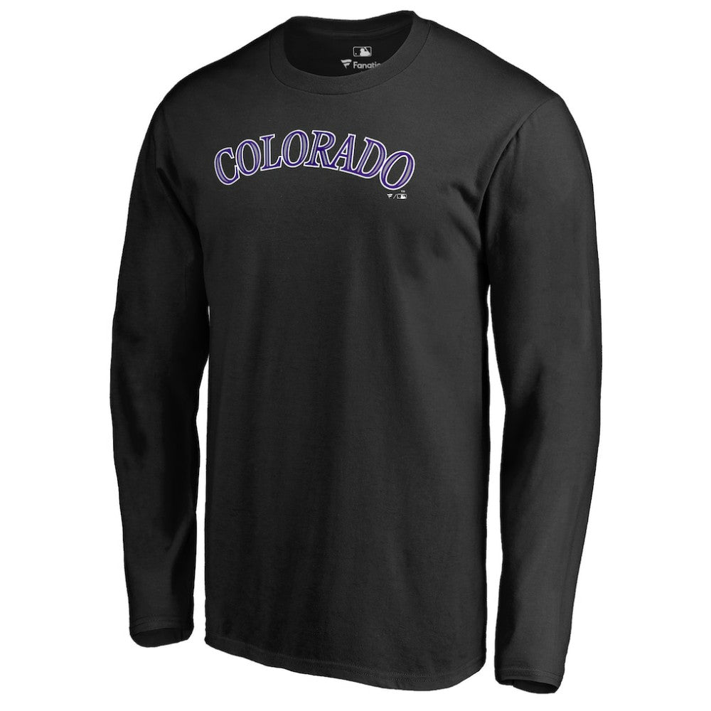Colorado Rockies Team Wordmark Long Sleeve T-Shirt - MLB T-shirts