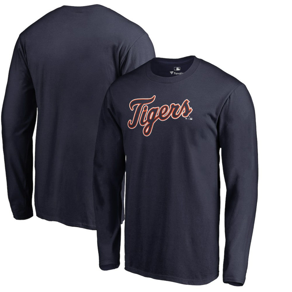 Detroit Tigers Team Wordmark Long Sleeve T-Shirt - MLB T-shirts