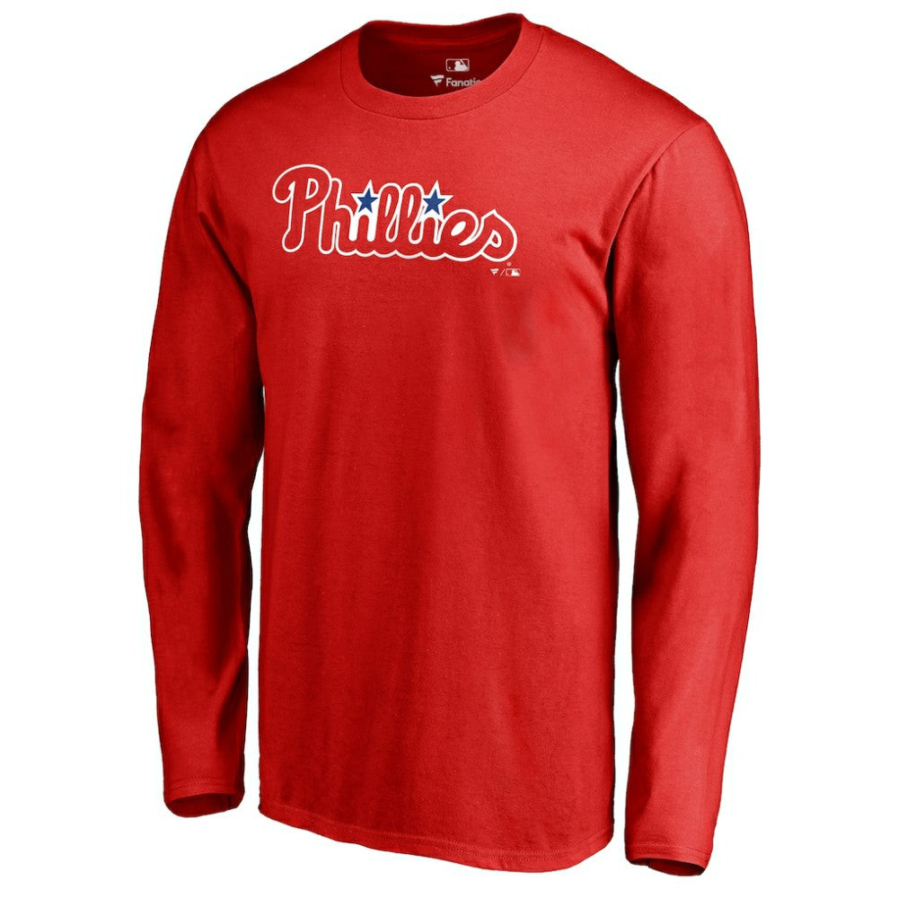 Philadelphia Phillies Team Wordmark Long Sleeve T-Shirt - MLB T-shirts