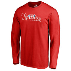 Philadelphia Phillies Team Wordmark Long Sleeve T-Shirt - MLB T-shirts