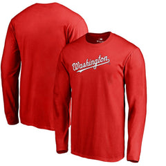 Washington Nationals Team Wordmark Long Sleeve T-Shirt - MLB T-shirts